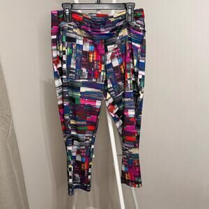 Danskin Now Women’s M Leggings Multicolor Abstract Print Mid Rise